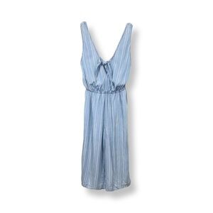 [ GENTLE FAWN ] Striped sleeveless cropped jumpsuit w/front tie : 4 : Like New